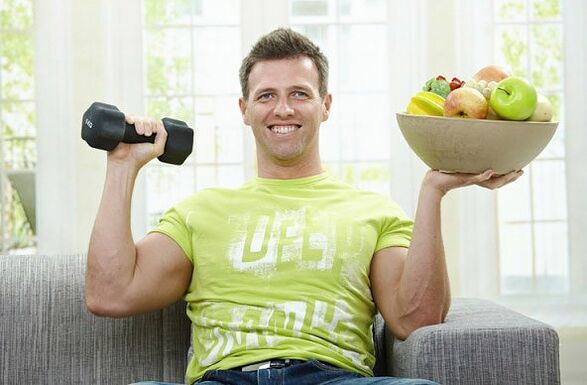 Healthy nutrition and exercise are the keys to men's health! 