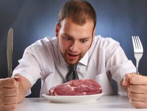 Meat in the diet of men to increase potency